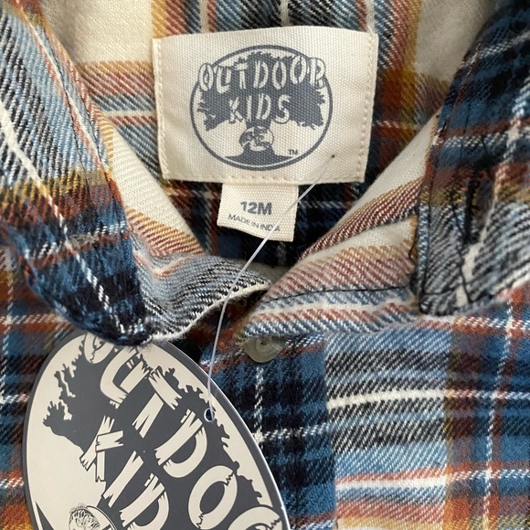 NWT • Outdoor Kids Flannel Onesie - Picture 2 of 3